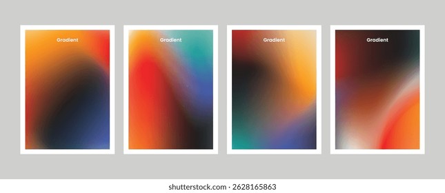 Abstract colorful gradient blur background. Business or advertising design. Collection of templates for wallpaper, poster, web, banner, flyer and social media.