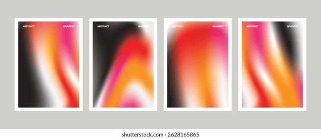 Fundo de desfoque de gradiente colorido abstrato. Design comercial ou publicitário. Coleção de modelos para papel de parede, cartaz, web, banner, folheto e mídias sociais.