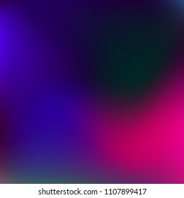 Abstract colorful gradient. Blurred abstract background. Multicolor blurry blend. Holographic illustration. Rainbow mesh texture. Modern effect vector. Holographic violet, red, blue, yellow mesh.