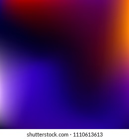 Abstract colorful gradient. Blurred abstract background. Multicolor blurry blend. Holographic illustration. Rainbow mesh texture. Modern effect vector. Holographic violet, red, blue, yellow mesh.