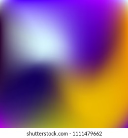 Abstract colorful gradient. Blurred abstract background. Multicolor blurry blend. Holographic illustration. Rainbow mesh texture. Modern effect vector. Holographic violet, red, blue, yellow mesh.