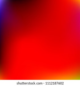 Abstract colorful gradient. Blurred abstract background. Multicolor blurry blend. Holographic illustration. Rainbow mesh texture. Modern effect vector. Holographic violet, red, blue, yellow mesh.