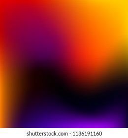 Abstract colorful gradient. Blurred abstract background. Multicolor blurry blend. Holographic illustration. Rainbow mesh texture. Modern effect vector. Holographic violet, red, blue, yellow mesh.