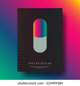 Abstract Colorful Gradient Capsule Cover Design layout for banners, wallpaper, flyers, invitation, posters, brochure, voucher discount - Vector illustration template