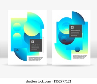 The abstract colorful gradient composition poster template