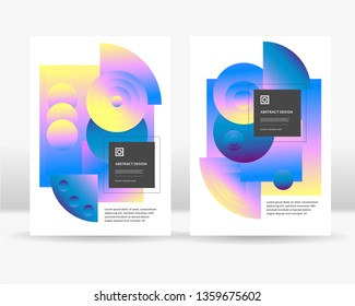 The abstract colorful gradient composition poster template