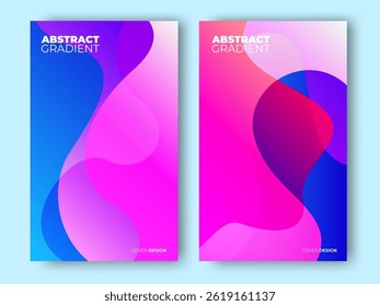 abstract colorful gradient cover template design
