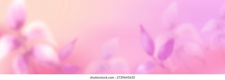 Abstract colorful gradient flower cover design with minimalist blurred texture for spring or summer.