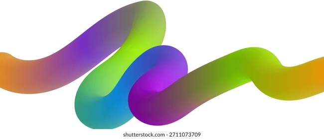 Abstrato gradiente colorido fluindo forma no fundo branco para elemento de design