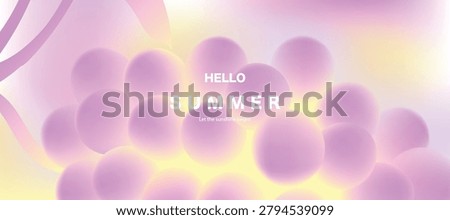 Abstract colorful gradient fruit background. Minimalist poster with grape. Modern summer and spring wallpaper design for drink menu, promotion, beverages, ads.