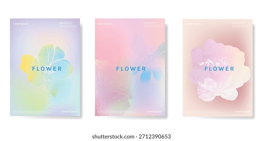 Abstractas conjunto de fondo de tarjeta de fruta de gradiente colorido. Cartel minimalista con limón. Diseño moderno del verano y del Fondo de pantalla de la primavera para el menú de la bebida, promoción, bebidas, anuncios.