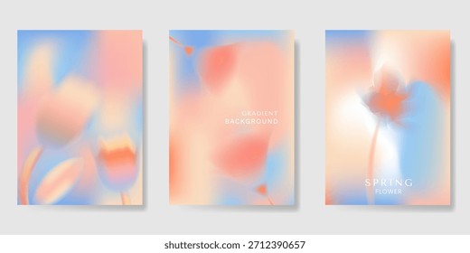 Abstractas conjunto de fondo de tarjeta de fruta de gradiente colorido. Cartel minimalista con limón. Diseño moderno del verano y del Fondo de pantalla de la primavera para el menú de la bebida, promoción, bebidas, anuncios.