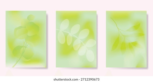 Abstractas conjunto de fondo de tarjeta de fruta de gradiente colorido. Cartel minimalista con limón. Diseño moderno del verano y del Fondo de pantalla de la primavera para el menú de la bebida, promoción, bebidas, anuncios.
