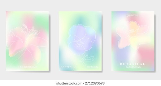 Abstractas conjunto de fondo de tarjeta de fruta de gradiente colorido. Cartel minimalista con limón. Diseño moderno del verano y del Fondo de pantalla de la primavera para el menú de la bebida, promoción, bebidas, anuncios.