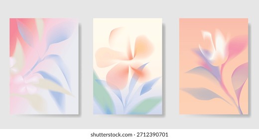 Abstractas conjunto de fondo de tarjeta de fruta de gradiente colorido. Cartel minimalista con limón. Diseño moderno del verano y del Fondo de pantalla de la primavera para el menú de la bebida, promoción, bebidas, anuncios.