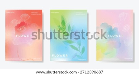 Abstract colorful gradient fruit card background set. Minimalist poster with lemon. Modern summer and spring wallpaper design for drink menu, promotion, beverages, ads.