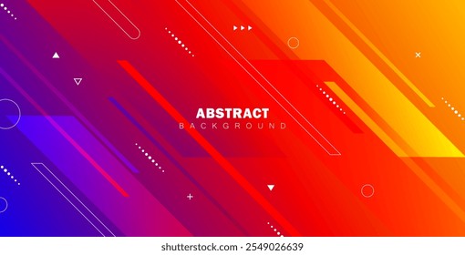 Fundo geométrico gradiente colorido abstrato com composição de formas dinâmicas, perfeito para projetos modernos, cartazes, banners e projetos digitais.
