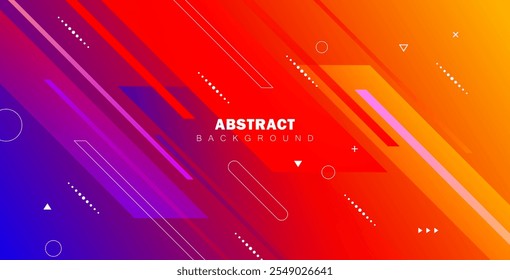 Abstract colorful gradient geometric background featuring dynamic shapes composition, perfect for modern designs, posters, banners, and digital projects.