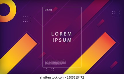 Abstract colorful gradient geometric shapes background. Modern trendy vector design template.