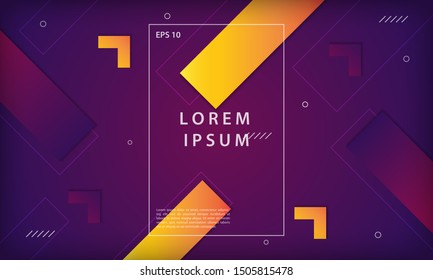 Abstract colorful gradient geometric shapes background. Modern trendy vector design template.
