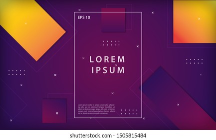 Abstract colorful gradient geometric shapes background. Modern trendy vector design template.