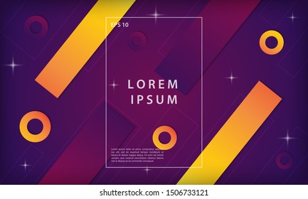 Abstract colorful gradient geometric shapes background. Modern trendy vector design template.