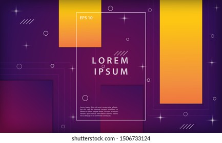 Abstract colorful gradient geometric shapes background. Modern trendy vector design template.
