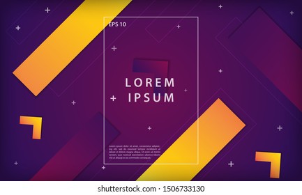 Abstract colorful gradient geometric shapes background. Modern trendy vector design template.