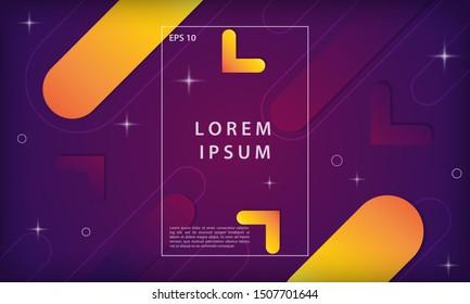 Abstract colorful gradient geometric shapes background. Modern trendy vector design template.
