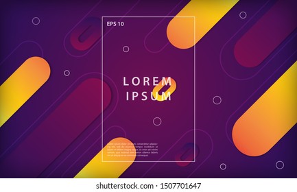 Abstract colorful gradient geometric shapes background. Modern trendy vector design template.