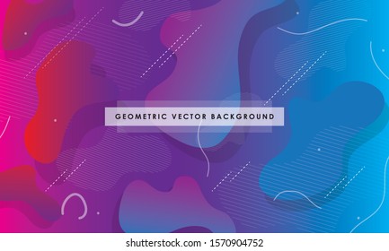 Abstract colorful gradient geometric shapes background. Modern vector design template.