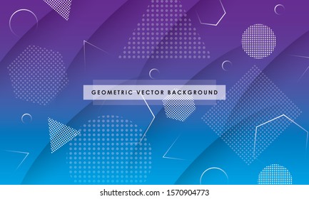 Abstract colorful gradient geometric shapes background. Modern vector design template.