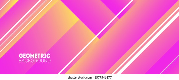 Abstract colorful gradient geometric shapes and lines background. Modern vector design template.