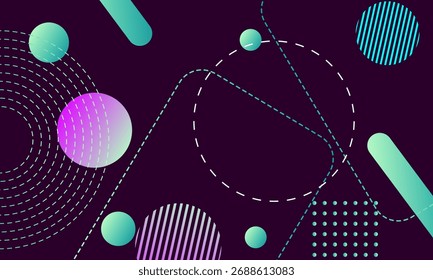 Abstract colorful gradient geometric shapes and elements banner background. Vector abstract graphic template for wallpaper, template, poster, book cover, b poster, book cover, brochure, leaflet, flyer