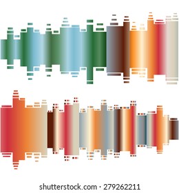 Abstract colorful gradient indicator set. Abstrsct vector background