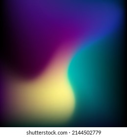 Abstract colorful gradient light background with smooth curve motion isolated on black. Vector illustration in concept technology, modern.