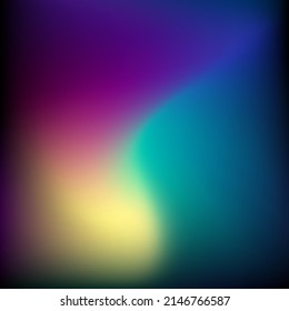 Abstract colorful gradient light background with smooth curve motion isolated on black. Vector illustration in concept technology, modern.