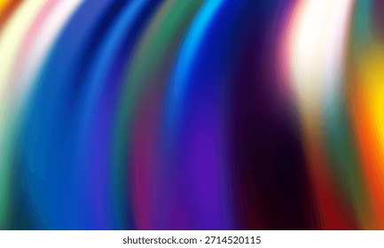 Abstractas Gradiente Colorido Con Ondas De Luz Y Rayas Iridiscentes Para Fondos Dinámicos - Ilustraciones Digitales Decorativas