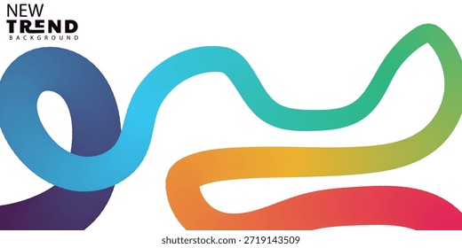 Ilustração de vetor de fundo de linhas de gradiente coloridas abstratas para designs modernos