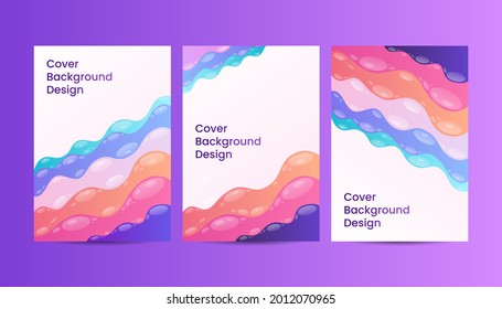 Abstract colorful gradient liquid fluid cover background design templates. 