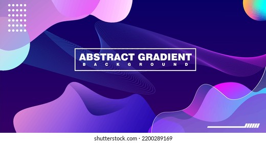 abstract colorful gradient liquid wave background vector illustration