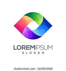 diseño abstracto del logotipo de degradado colorido