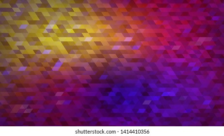 Abstract colorful gradient mosaic background in purple and yellow colors