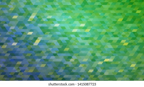 Abstract colorful gradient mosaic background in green colors