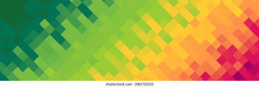 Abstract colorful gradient mosaic banner background. Vector illustration.