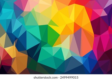 Fondo de mosaico poligonal multicolor degradado colorido abstracto