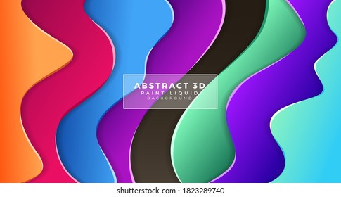 Abstract Colorful Gradient Paint Liquid flow shapes a slime background. use interior design wallpaper for house and bungalows. chemicals color concept vector illustration EPS10