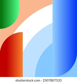 Abstract colorful gradient pattern square background minimalist shape vector illustration. Suitable for backdrop texture cover and artistic projects