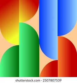 Abstract colorful gradient pattern square background minimalist shape vector illustration. Suitable for backdrop texture cover and artistic projects