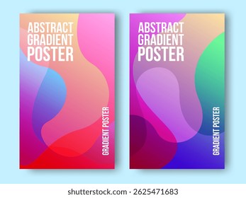 abstract colorful gradient poster design